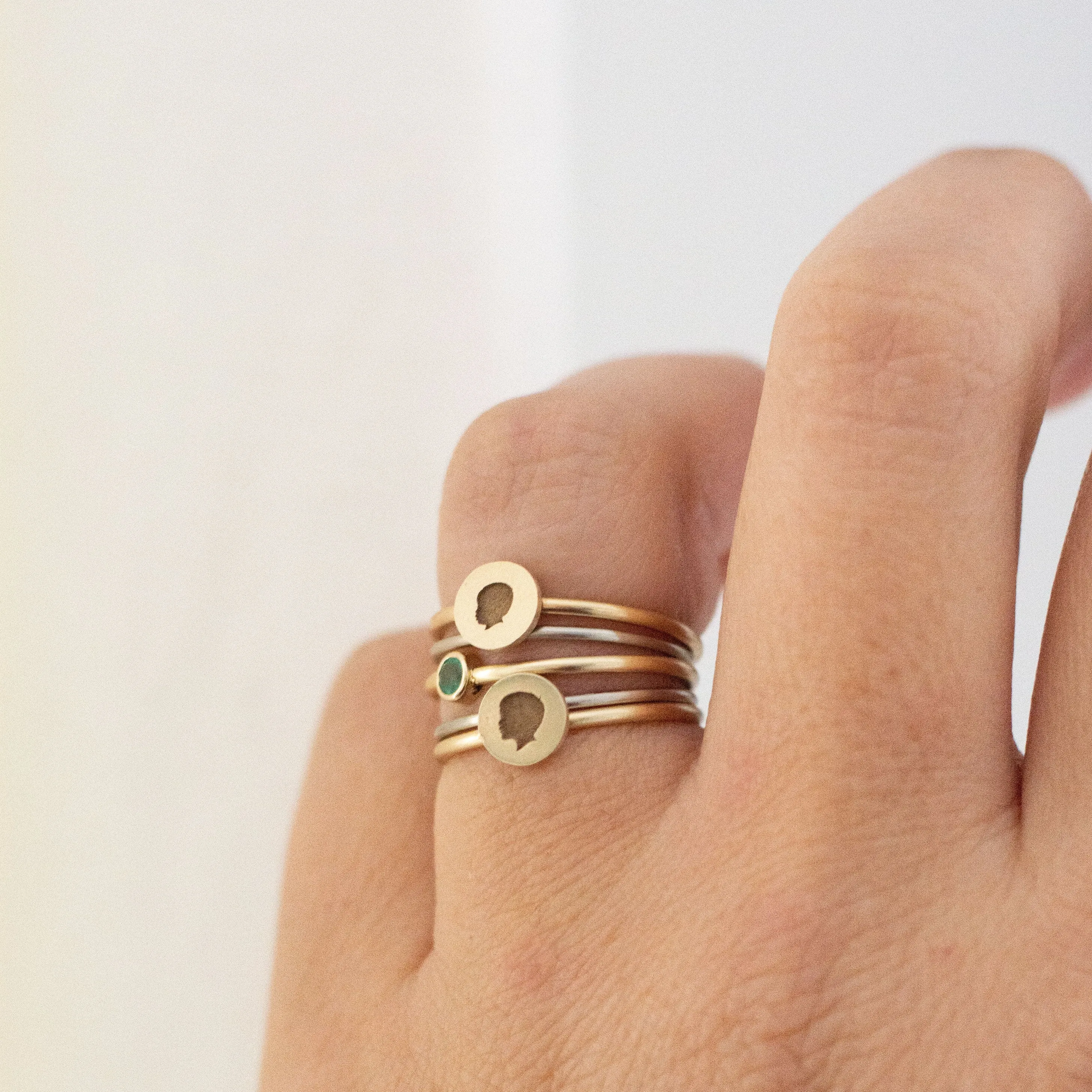 14K Dainty Stacking Ring