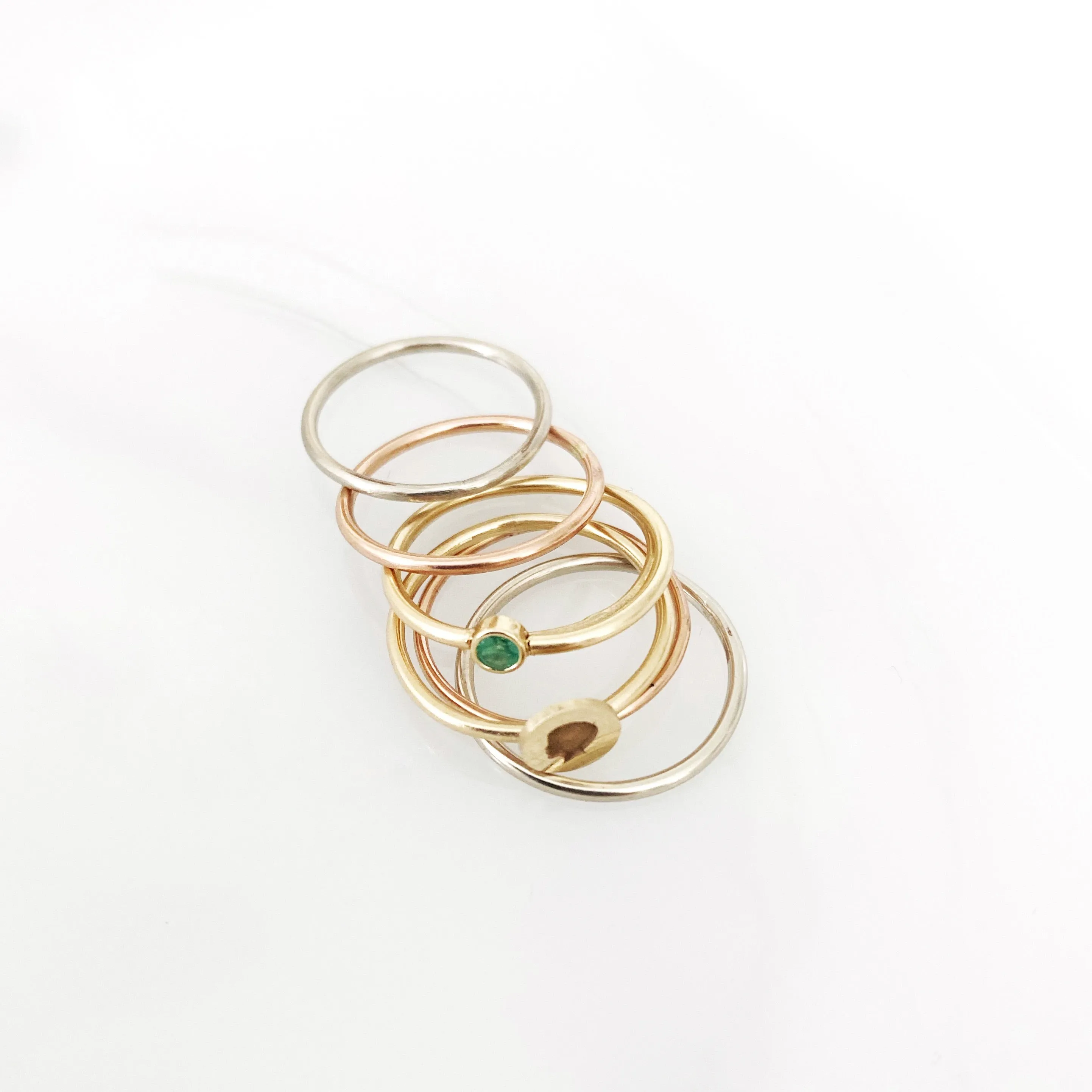 14K Dainty Stacking Ring