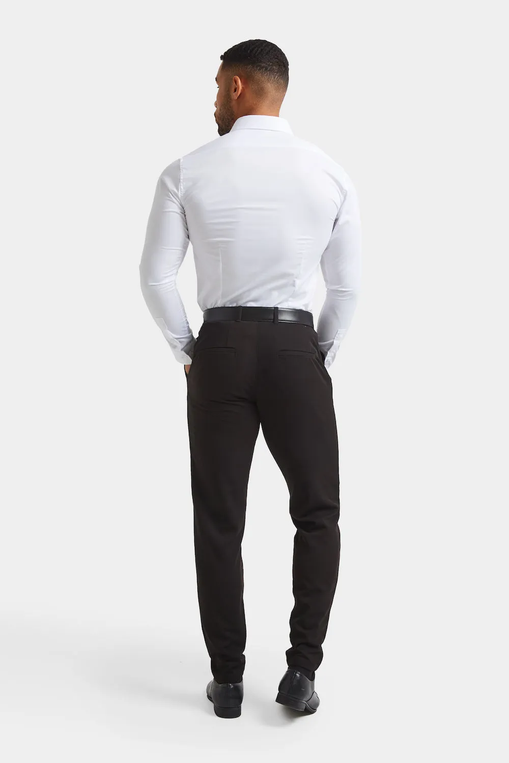 Athletic Fit Cutaway Collar Shirt in White