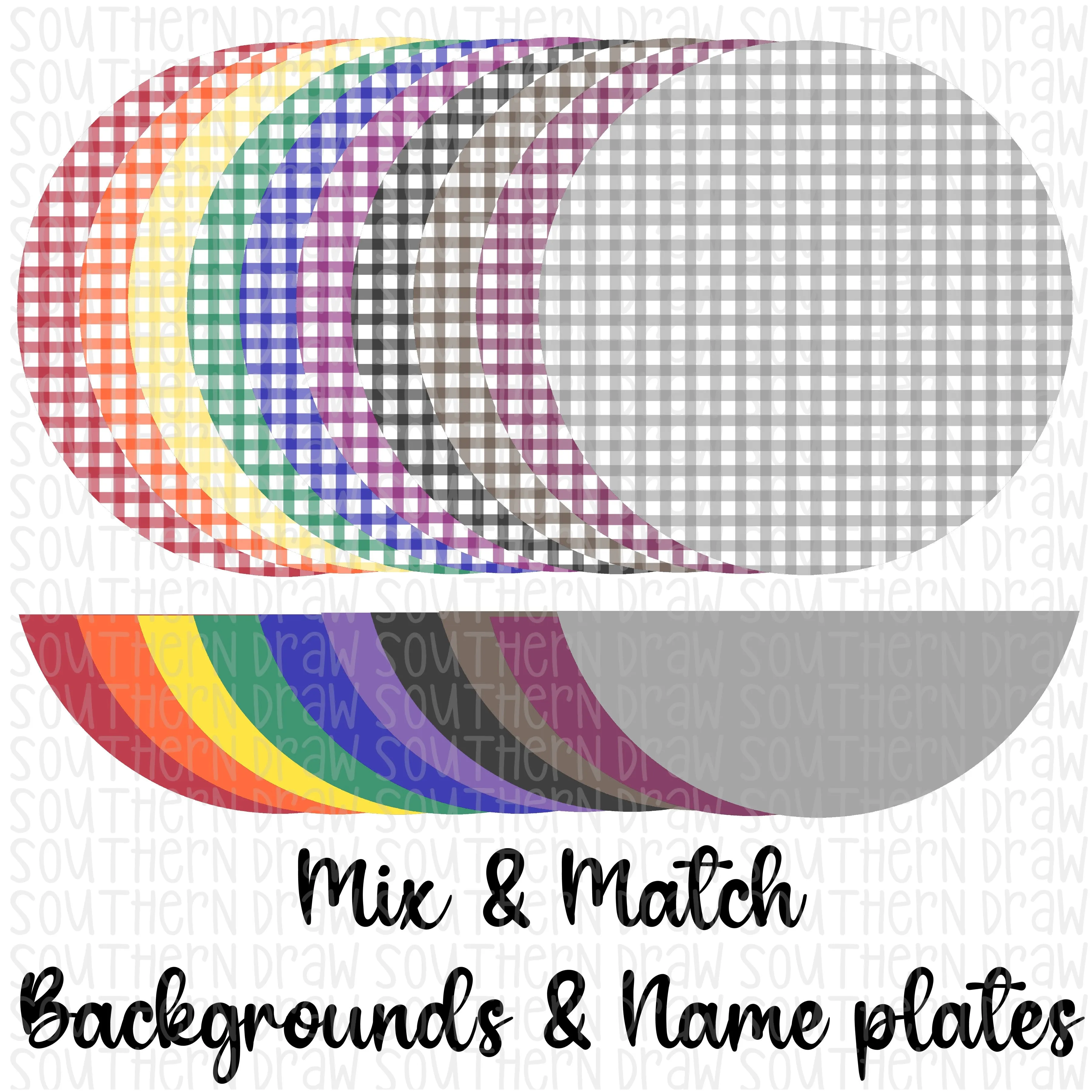 Bold Gingham Circle Mix Backgrounds