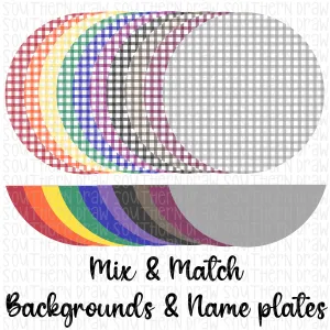 Bold Gingham Circle Mix Backgrounds