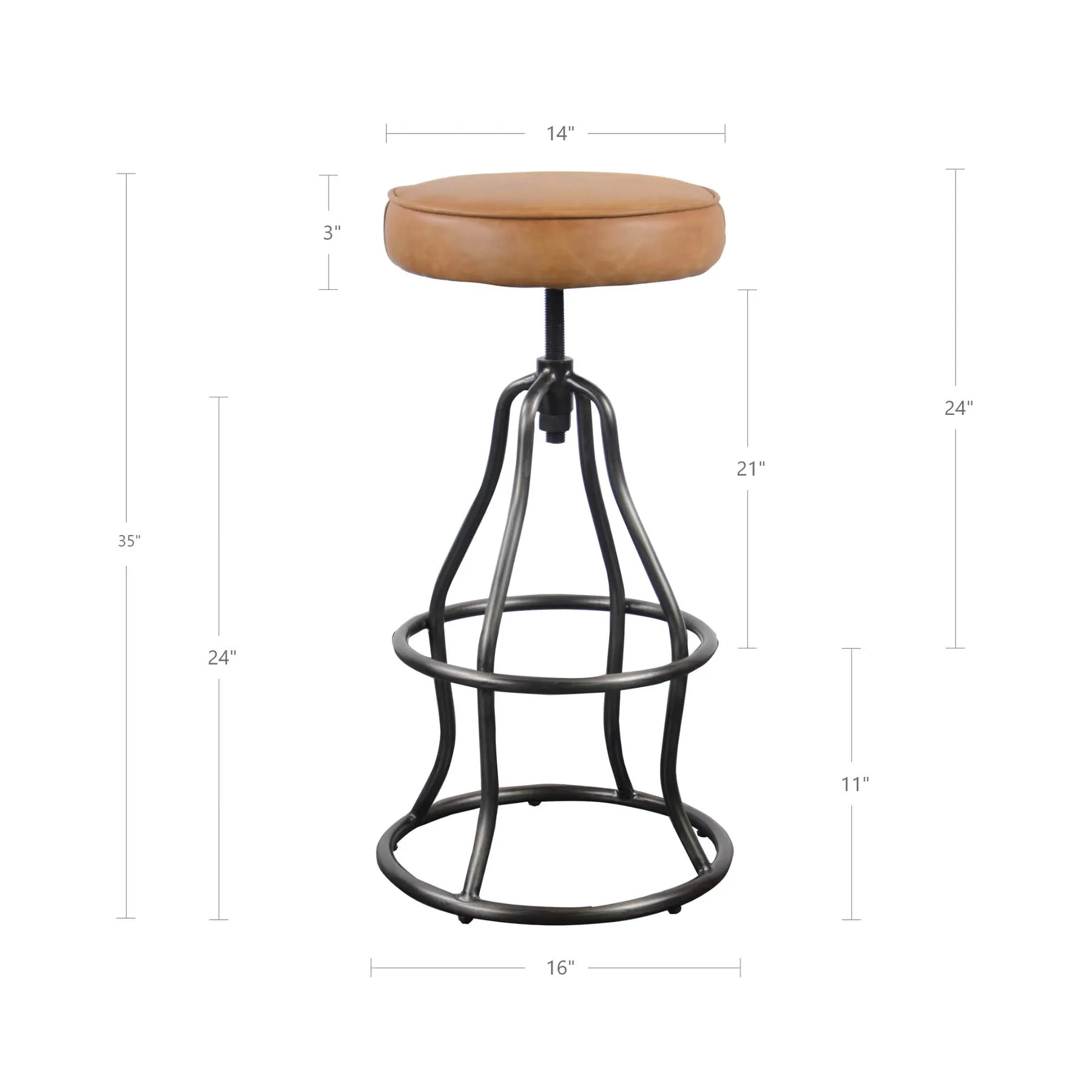 Bowie Bar Stool - Cognac