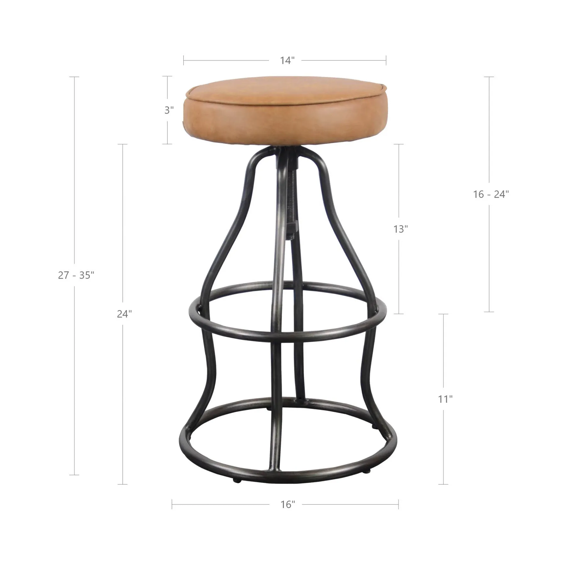 Bowie Bar Stool - Cognac