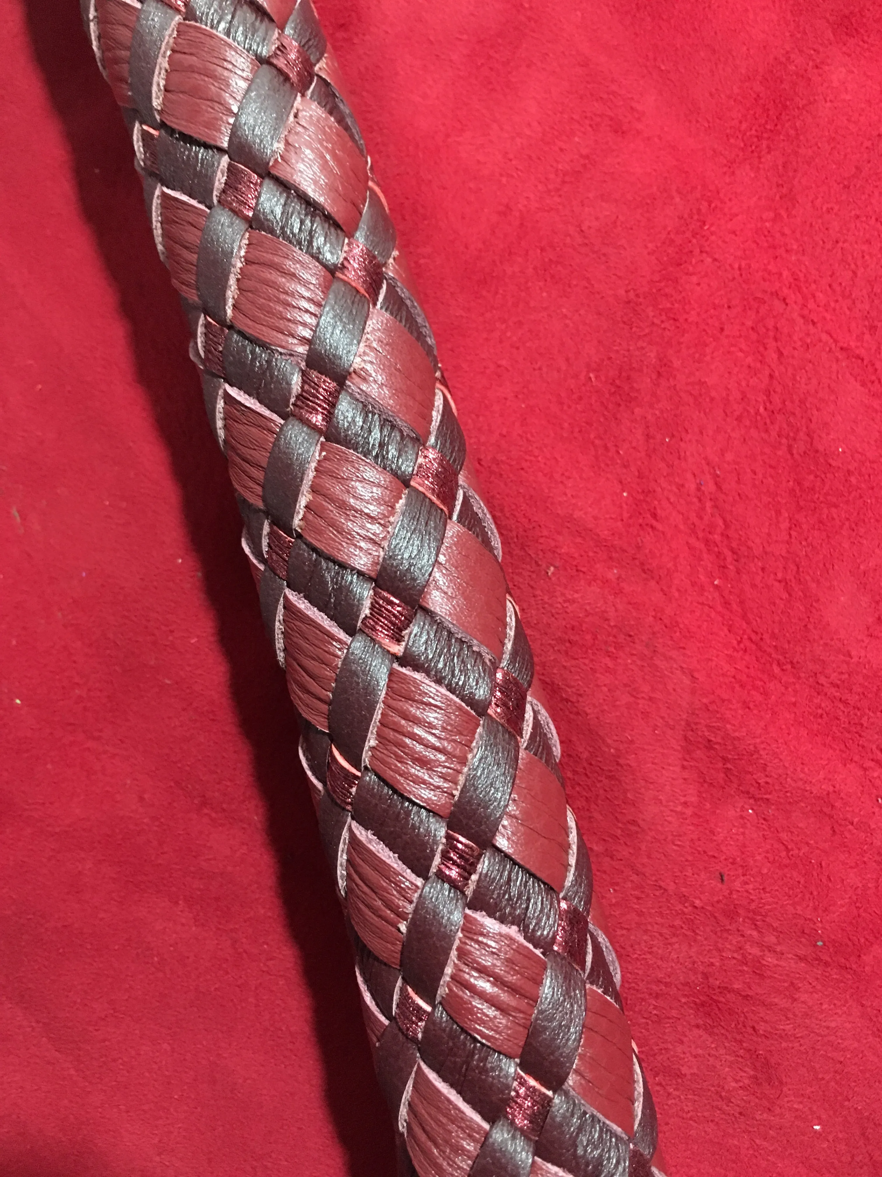 BraidJack! - Braided Leather Thumper - Braided Leather Paddle