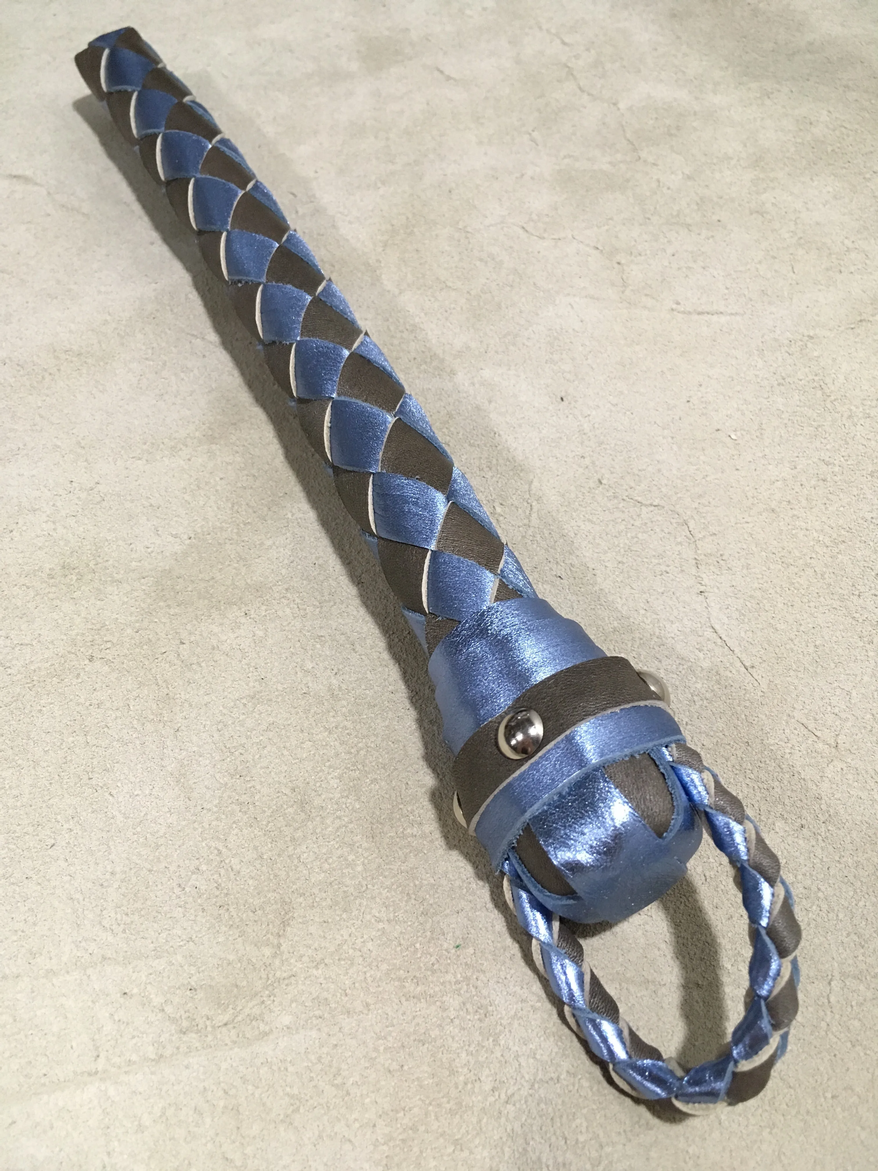 BraidJack! - Braided Leather Thumper - Braided Leather Paddle
