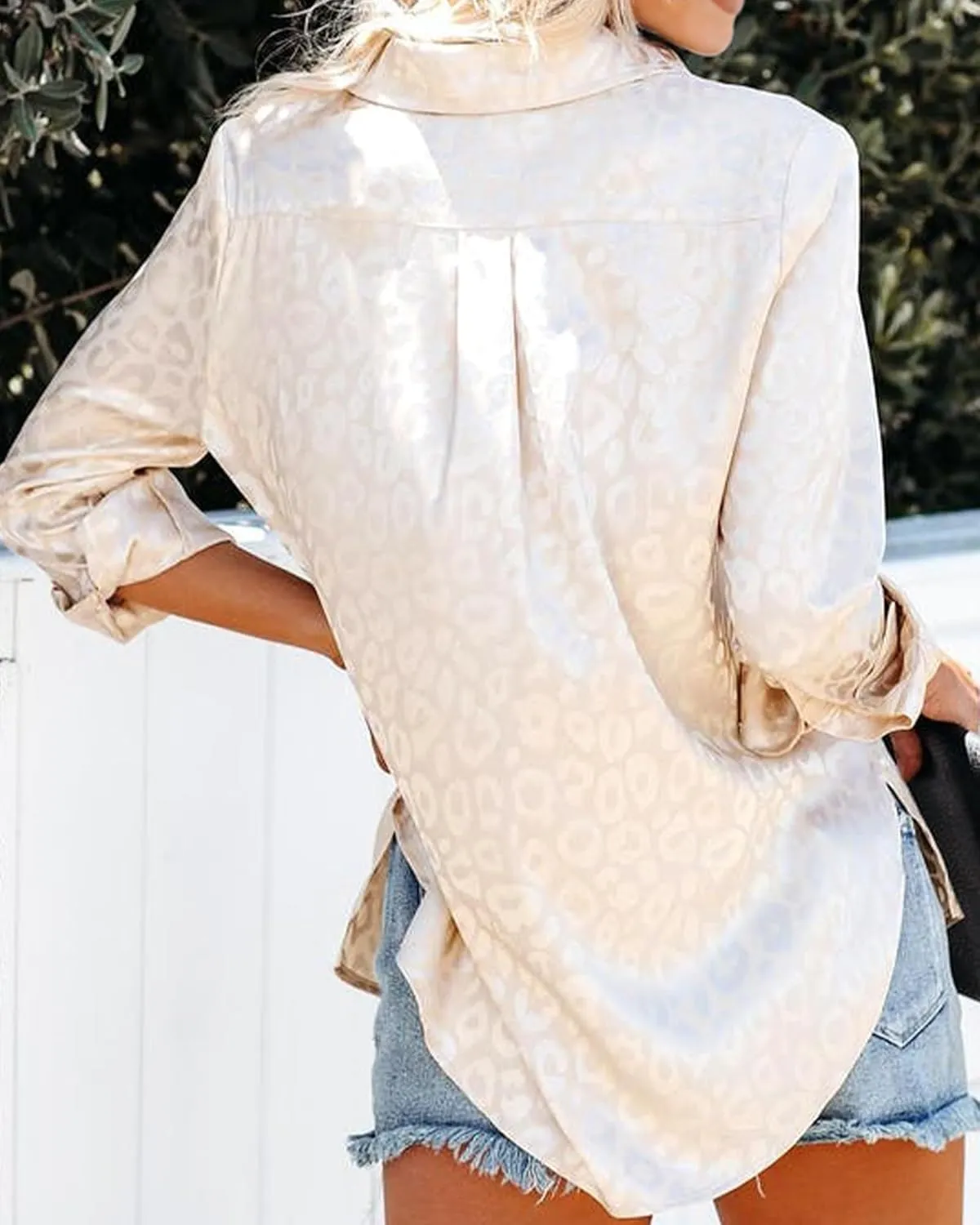 BTFBM Button Down Satin Blouses for Women Dressy Casual Lapel V Neck Long Sleeve Shirts Loose Business Work Tops 2024