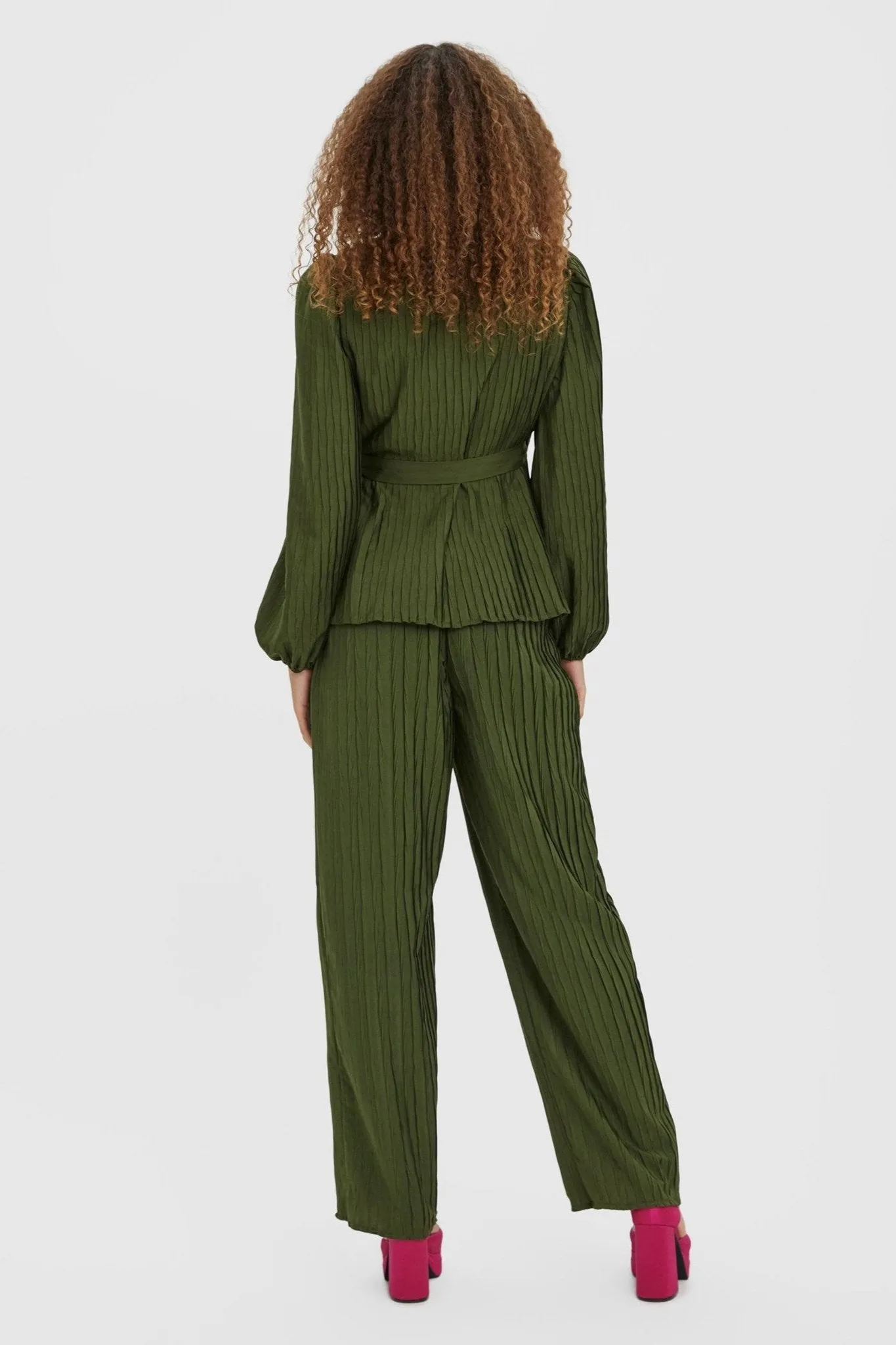Carrie Wide Pants - Rifle Green