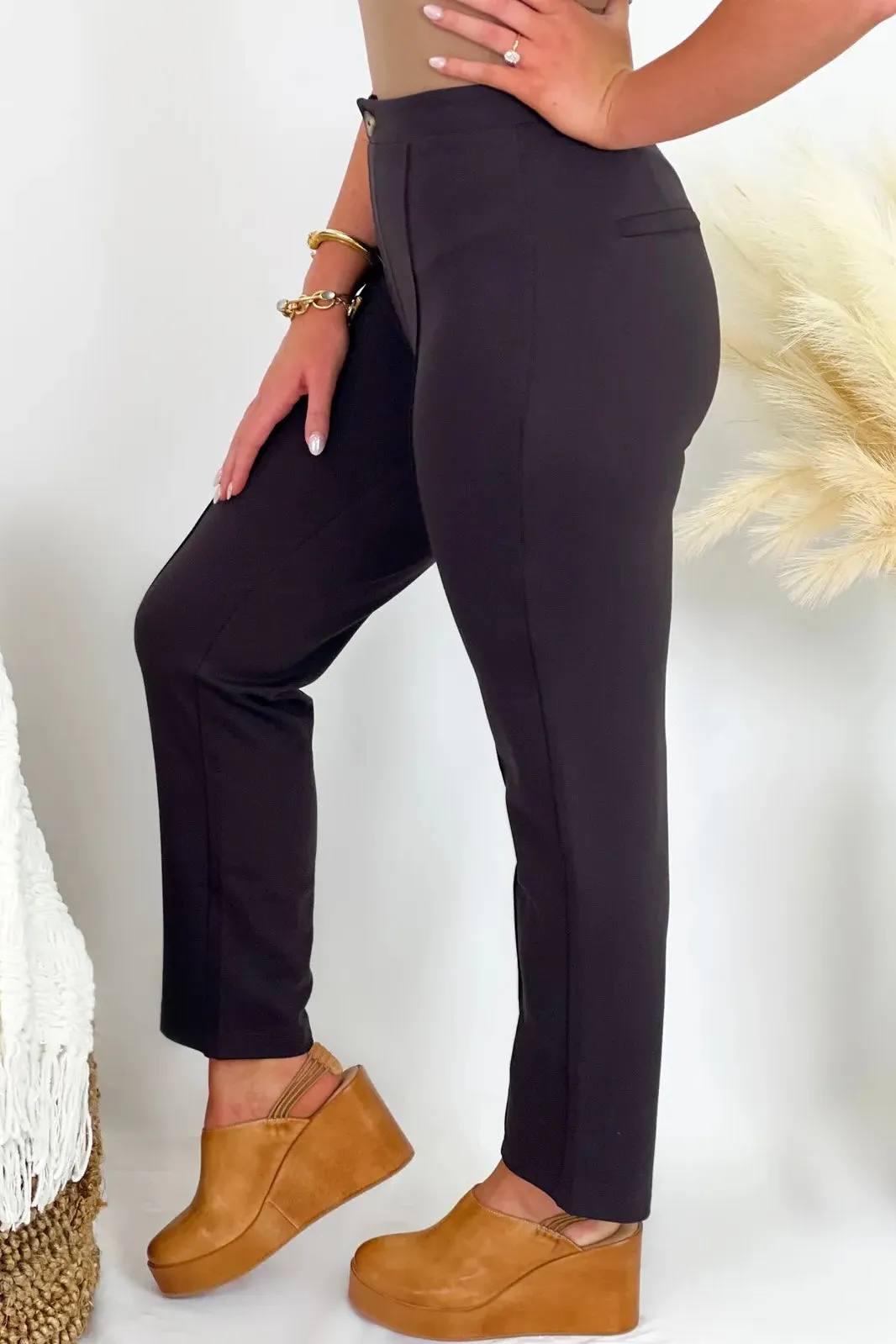 Cocoa Pin Tuck Front Detail Pants