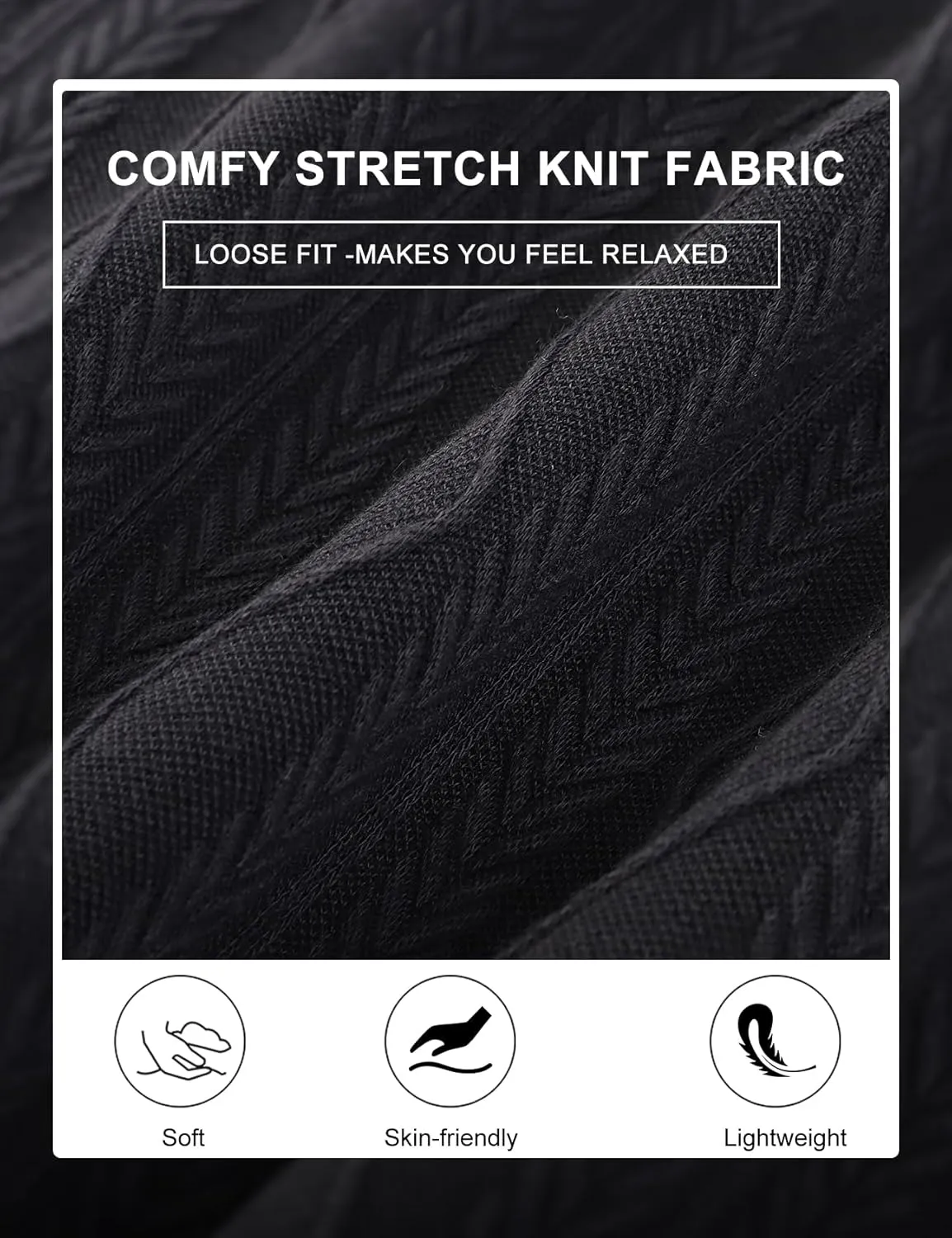 COZYPOIN Mens Knit Polo Shirts Short Sleeve Cuban Geometric Textured Pullover Casual Regular Fit Stretchy Golf T Shirt