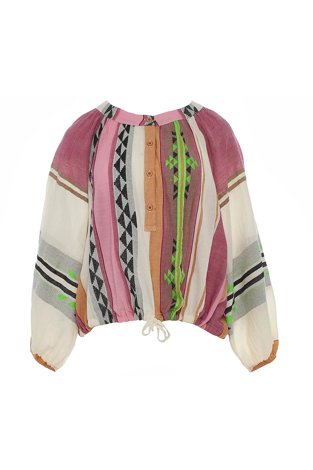 DEVOTION TWINS | KASSIANI BLOUSE PINK/GREEN 031G