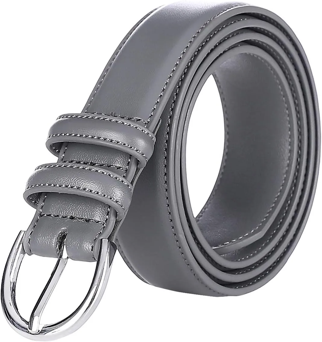 Falari Women Genuine Leather Belt Fashion Dress Belt With Single Prong Buckle 6028-31 Colors