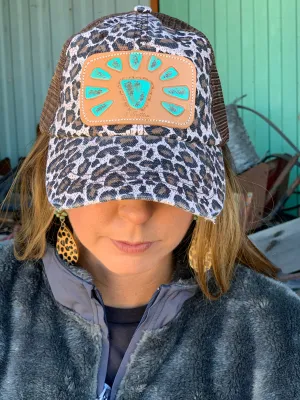 Leopard & Squash Patch Pony Tail Cap
