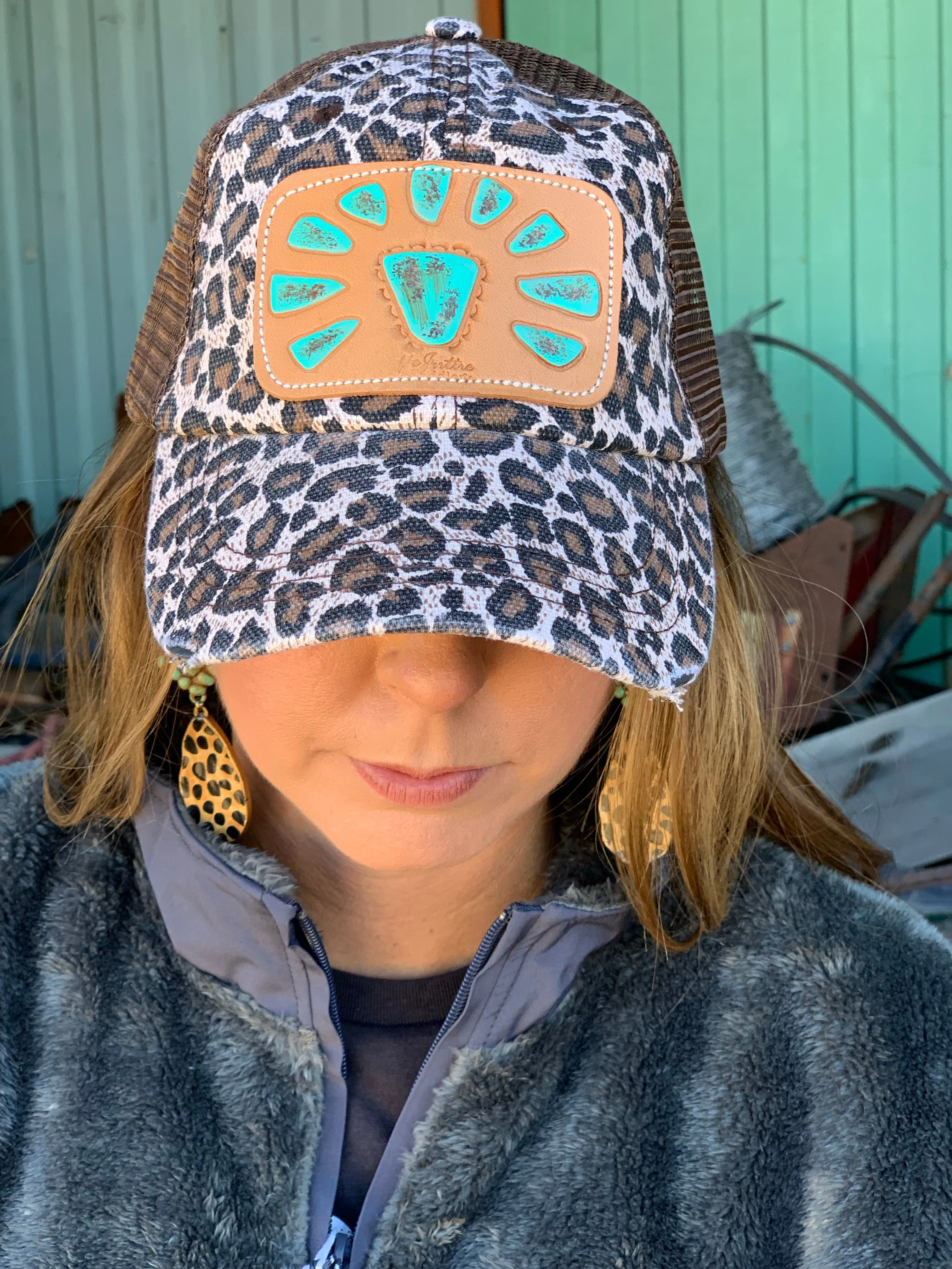 Leopard & Squash Patch Pony Tail Cap