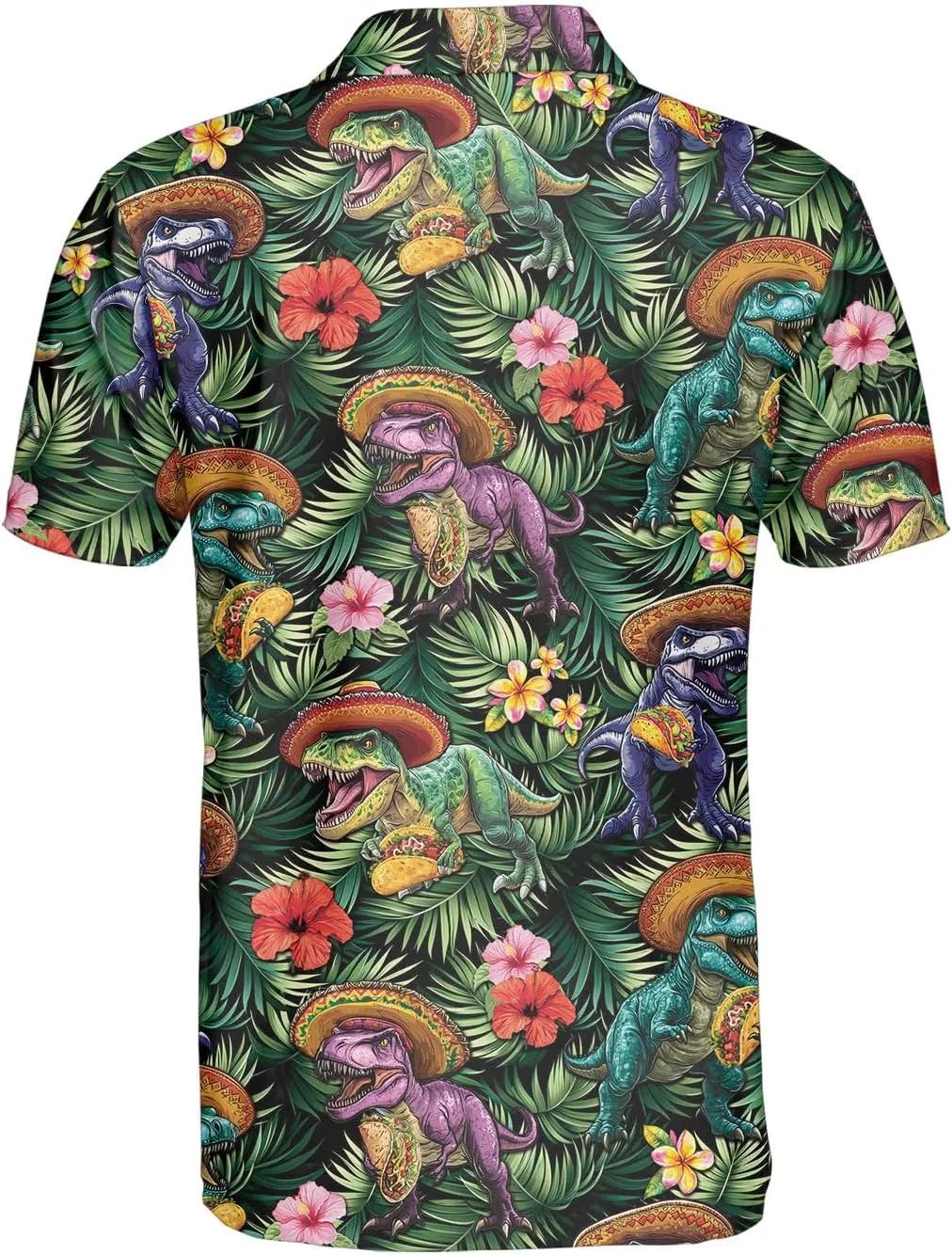 Men's Fat Tuesday Beads Alligator Mardi Gras Pattern Golf Polo Shirt Funny Polo Golf Shirts for Men