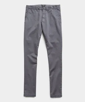 Slim Fit Tab Front Stretch Chino in Charcoal