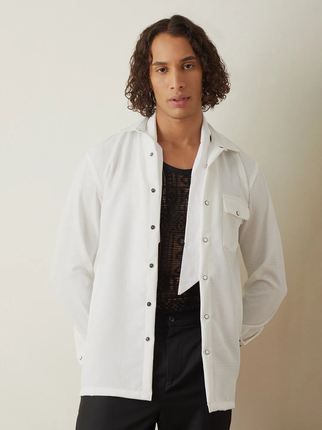 White Plain Casual Shirt