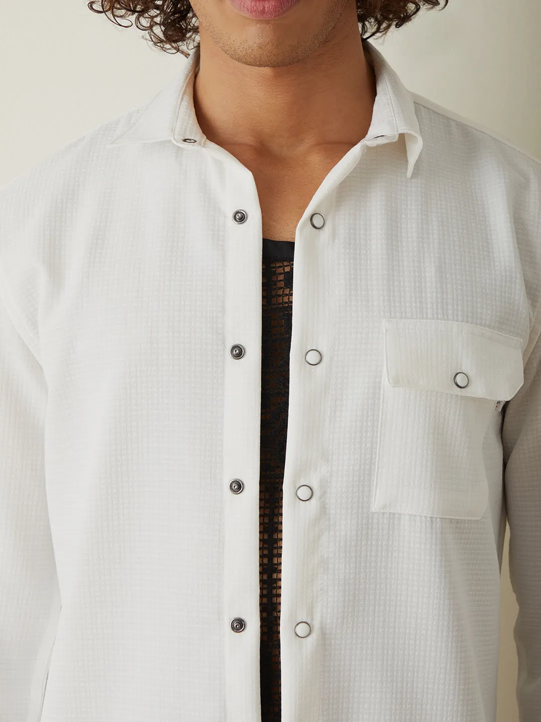White Plain Casual Shirt