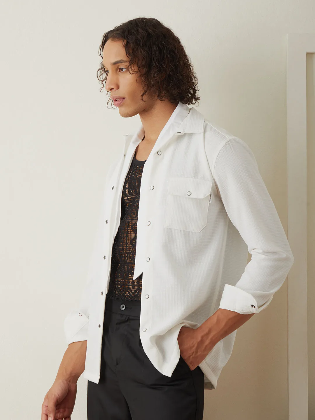 White Plain Casual Shirt
