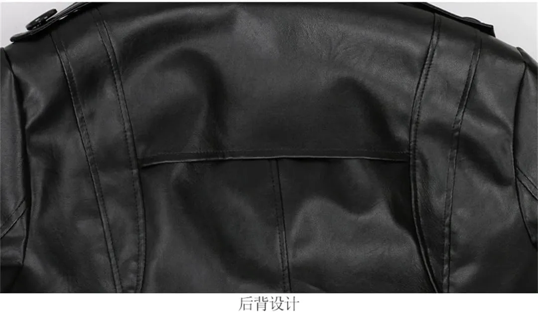 Women Spring Autumn Extra Long Waterproof Black Soft Belt Floor Length Overcoat Pu Leather Trench Coat
